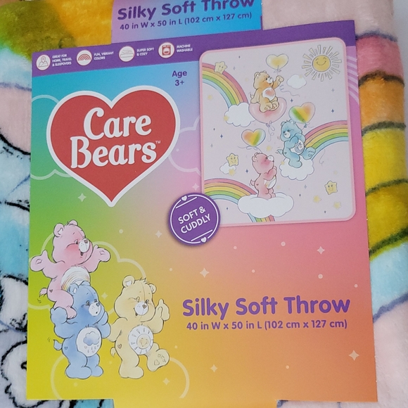 Care Bears Silky Soft Throw Blanket - Picture 3 of 4
